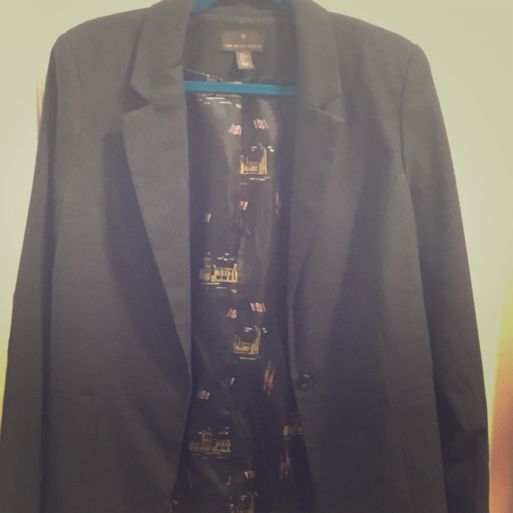 Fenn Wright Manson Black and Grey Blazer